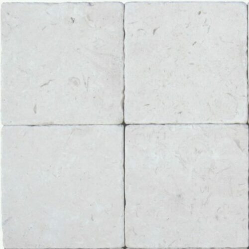 Freska Limestone Tile 4x4 Tumbled White Gray Indoor Floor Wall Backsplash Tub Shower Vanity QDIsurfaces 600x600