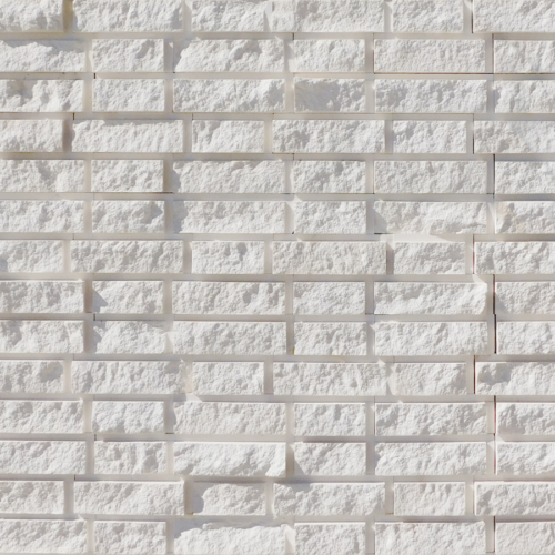 Freska Brick Pattern 6x20 Limestone Split-face Mosaic Tile