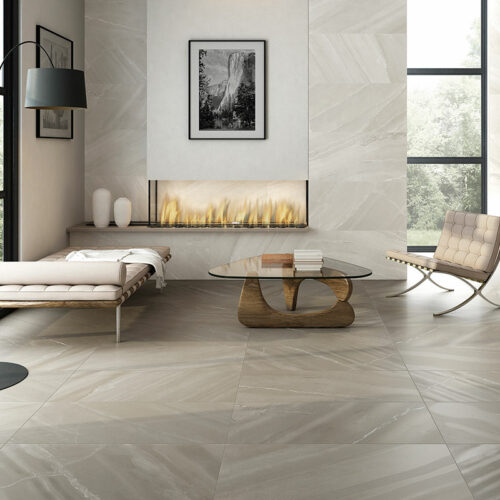 1 BURLINGSTONE Bone 20x40 porcelain floor wall tile QDI Surfaces product room scene 800x800 1