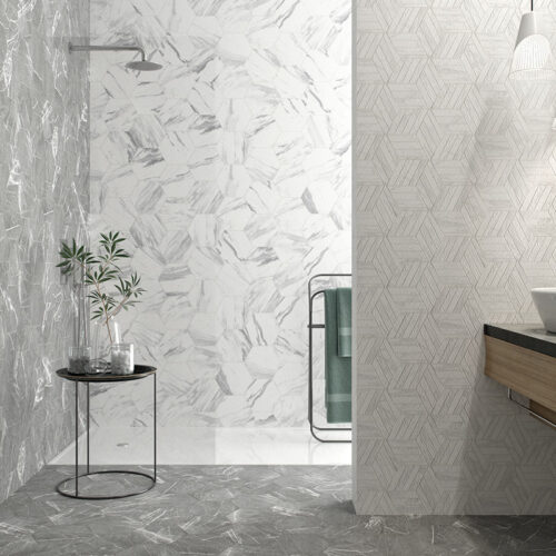 1 DORSET Grey 8x9.5 porcelain floor wall tile QDI Surfaces product room scene 800x800 1