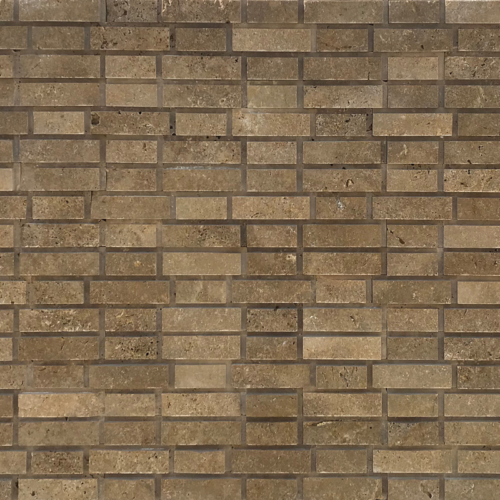 QDI Noce 6x20 Brick Pattern Travertine Split-face Mosaic Tile