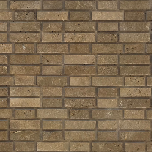 QDI Noce Brick Pattern 6x20 Travertine Split-face Mosaic Tile