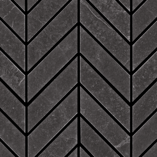 Absolute Slate 14x16 herringbone mosaic tile black QDI Surfaces 1