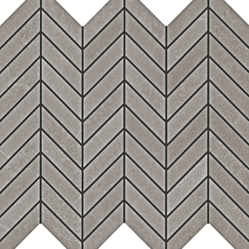 Absolute Slate 14x16 herringbone mosaic tile grey QDI Surfaces 5