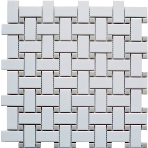 Basketweave White Gray