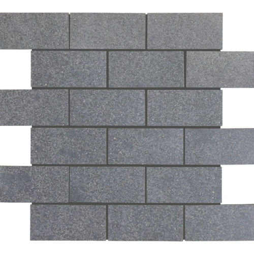 Black Basalt 2"x4" Basalt Polished Mosaic Tile