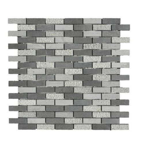 Black Basalt Mosaic Tile 58x2 Honed Gray Indoor Floor Wall Backsplash Countertop Tub Shower Vanity QDIsurfaces