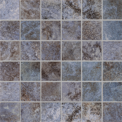 Ocean Blue Bali Brillo 2"x2" Porcelain Mosaic Tile