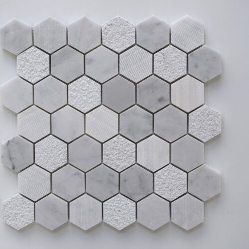 CARRARA Hexagon Honed Marble Mosaic Tile