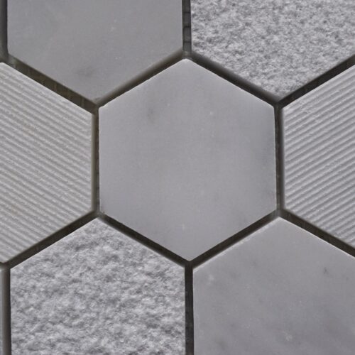 CARRARA Hexagon Honed Marble Mosaic Tile