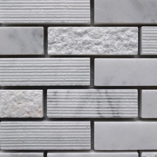 CARRARA 5/8"x2" Honed Marble Mosaic Tile