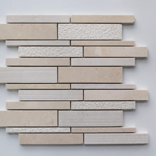 CREMA MARFIL Deco Strip Limestone Mosaic Tile