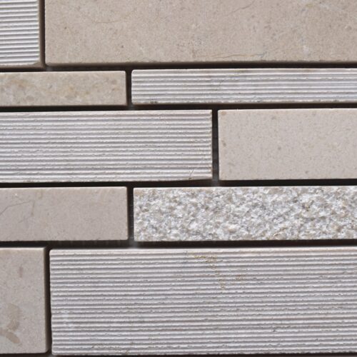 CREMA MARFIL Deco Strip Limestone Mosaic Tile