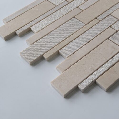 CREMA MARFIL Deco Strip Limestone Mosaic Tile