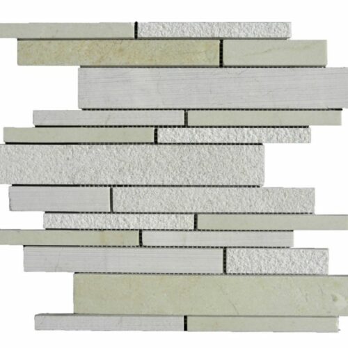 Crema Marfil Marble Mosaic Tile Deco Strip Honed 3 Beige Cream Gray Indoor Floor Wall Backsplash Tub Shower Vanity QDI