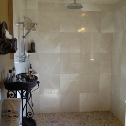 Crema Marfil Marble Tile 18x18 Polished Gray White Indoor Floor Wall Backsplash Tub Shower Vanity QDIsurfaces