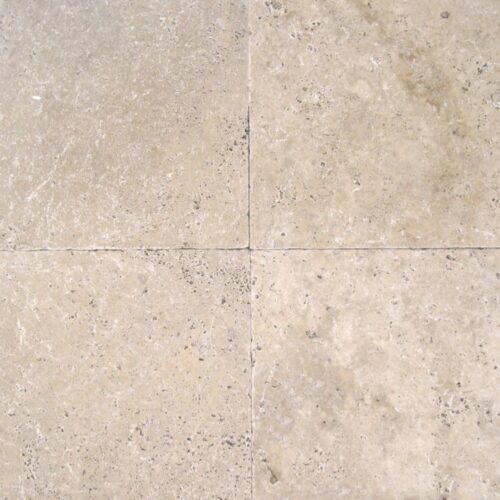 English Walnut Travertine Paver 16x16 Tumbled Beige Cream Tan Brown White Gray Outdoor Floor Wall Pool Patio Backyard Tub Shower Vanity