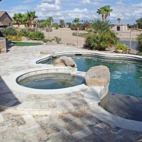 Fantastico Classic Travertine Paver 6x12 Tumbled 3 Beige Cream Tan Brown White Gray Outdoor Floor Wall Pool Patio Backyard Tub Shower