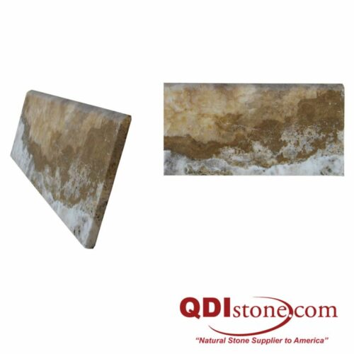 Fantastico Travertine Baseboard Tile 5x18 Honed Tan Brown Beige Cream Gray Indoor Wall Backsplash Tub Shower Vanity QDIsurfaces