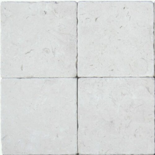 Freska Limestone Tile 4x4 Tumbled White Gray Indoor Floor Wall Backsplash Tub Shower Vanity QDIsurfaces