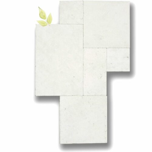 Freska Limestone Tile Versailles Pattern Tumbled White Gray Indoor Floor Wall Backsplash Tub Shower Vanity QDIsurfaces