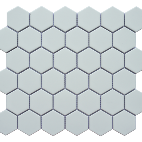 Hexagon White Matte 2inch