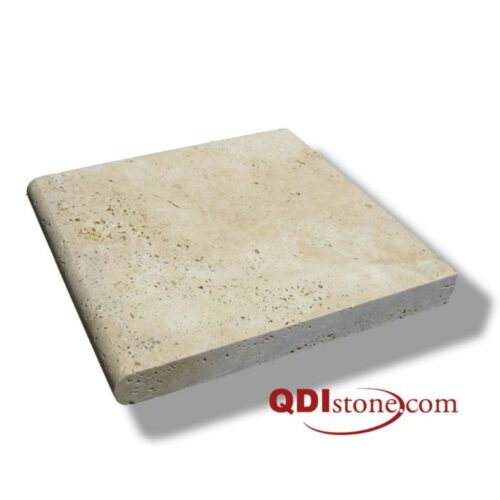 Ivory Beige Travertine Pool Coping 12x12 3cm Honed Beige Cream White Outdoor Floor Wall Pool Patio Backyard Tub Shower Vanity QDI