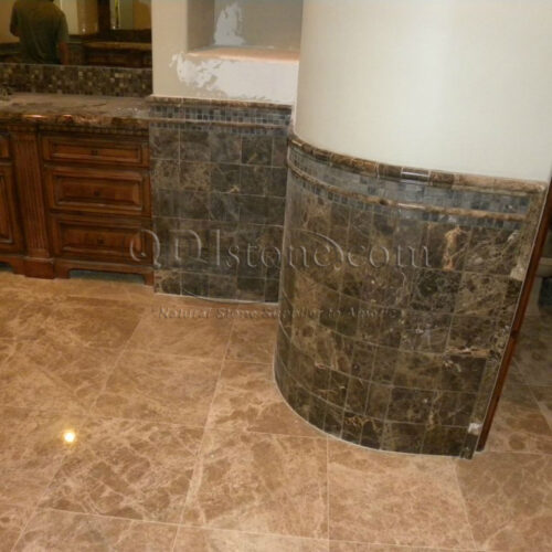 Light Emprador Marble Tile 18x18 Polished Brown Tan Indoor Floor Wall Backsplash Tub Shower Vanity QDIsurfaces