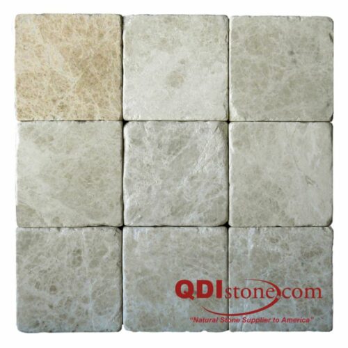 Light Emprador Marble Tile 4x4 Tumbled 2 Brown Tan Indoor Floor Wall Backsplash Tub Shower Vanity QDIsurfaces