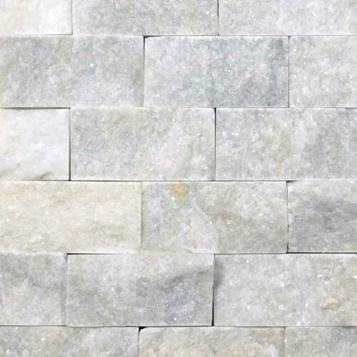 Lusso Carrara Marble Split Face Tile Gray White Indoor Outdoor Wall Backsplash Tub Shower Vanity QDIsurfaces