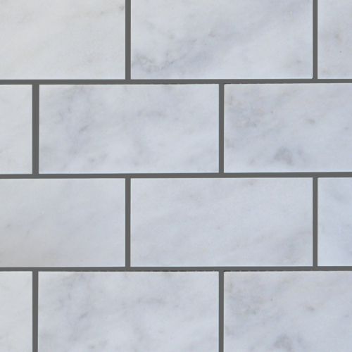 Lusso Carrara 2x4 Marble Polished Mosaic Tile