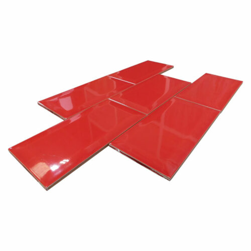 METRO Red 4x8 Ceramic Wall Tile QDI Surfaces Angle