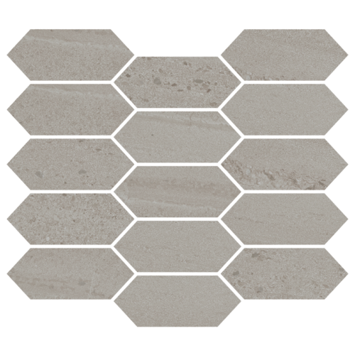 MOONSTONE gray 10x15 ceramic picket mosaic tile qdi surfaces 1