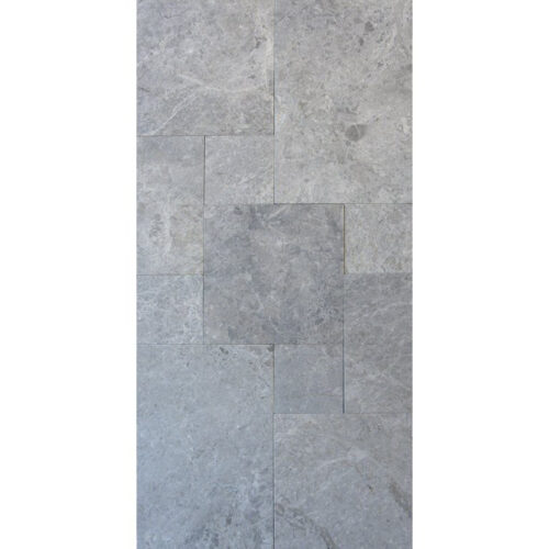 Marine Fantasy Marble Tile Versailles Pattern Brushed Straight Edge Gray White Indoor Floor Wall Backsplash Tub Shower Vanity QDIsurfaces