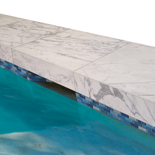 Marvel Pro Statuario Turndown Porcelain Pool Coping 3