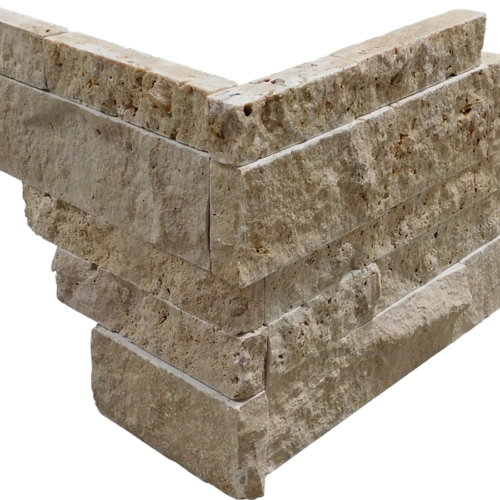 QDI Noce 3-Size Corner Piece Travertine Split-face Mosaic Tile