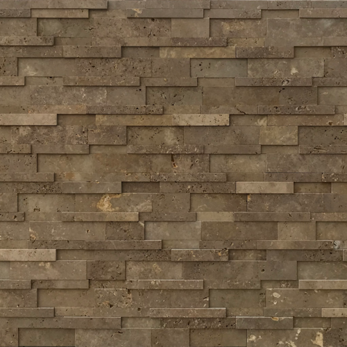 QDI Noce 3-Size Stack Stone Travertine Honed Mosaic Tile