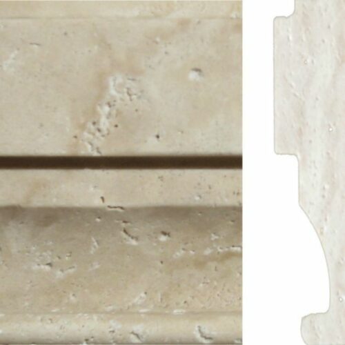 Nysa Travertine Trim Tile Milan Ogee Molding 4x12 Honed Beige Cream Indoor Wall Backsplash Tub Shower Vanity QDIsurfaces