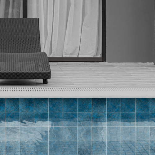 Olite Blue 6"x6" Waterline Porcelain Pool Tile