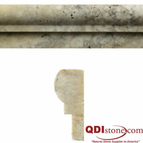 Philadelphia Travertine Trim Tile Single Ogee Honed Beige Cream Tan Brown Gray White Indoor Wall Backsplash Tub Shower Vanity QDI.jpg