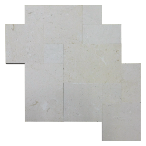 Platinum Ice Natural Stone Limestone Paver 4 pc Versailles Pattern QDI Surfaces 3