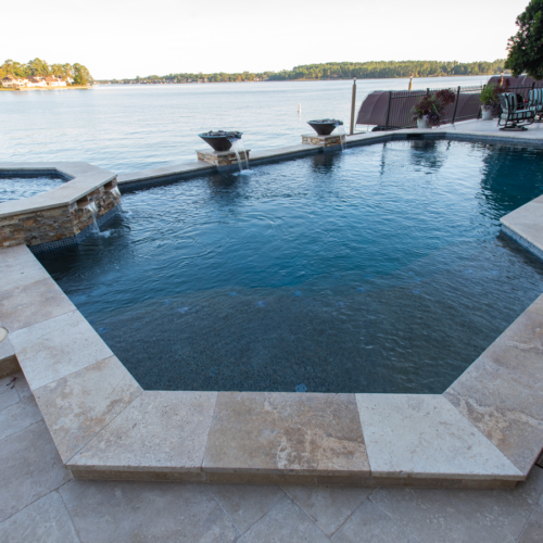 Fantastico Travertine Pool Coping