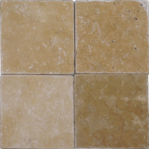 QDI Noce 4x4 Tumbled Travertine Mosaic Tile