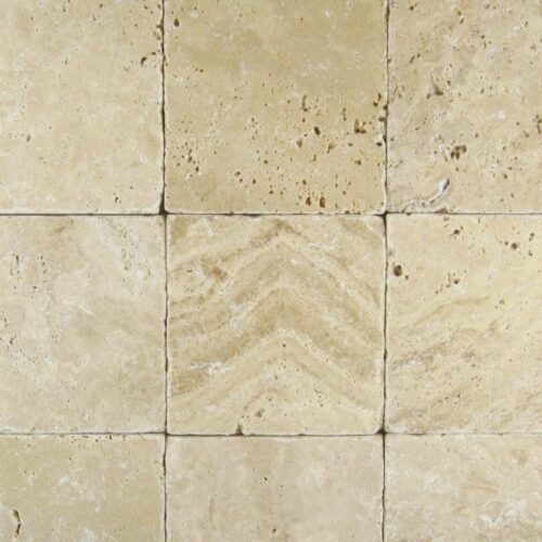 QDI Walnut Travertine Tile 4x4 Tumbled Tan Brown Beige Cream Gray White Indoor Floor Wall Backsplash Countertop Tub Shower Vanity QDIsurfaces