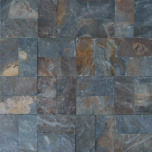 Rustic Slate Paver Tan Brown Blue Gray White Outdoor Floor Wall Pool Patio Backyard Tub Shower Vanity QDIsurfaces