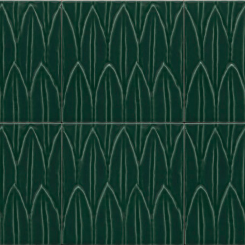 SOL VERDE PIUMA 3D 6x6 Porcelain Pool Waterline Wall Tile Greens QDI Surfaces 2