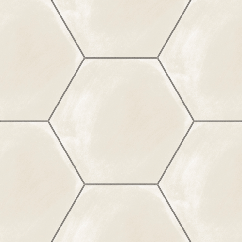 STRATFORD White 7x8 Hexagon Tile Floor Wall QDI Surfaces 1