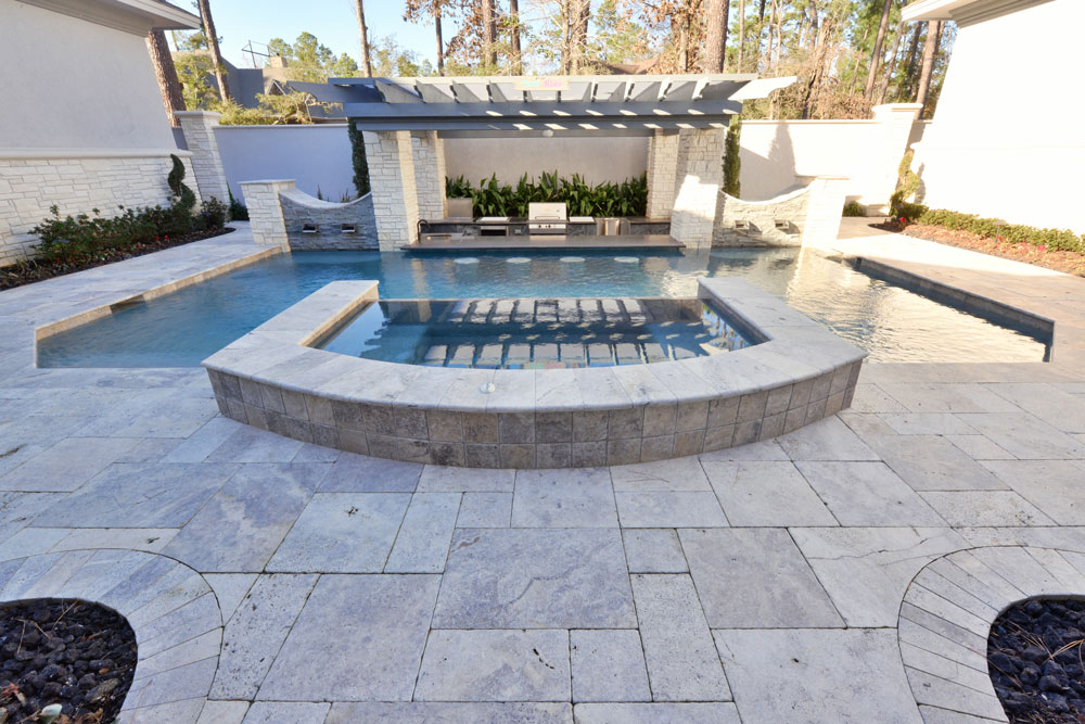 Silver Travertine Paver Versailles Pattern Tumbled 6 Gray White Outdoor Floor Wall Pool Patio Backyard Tub Shower Vanity QDIsurfaces