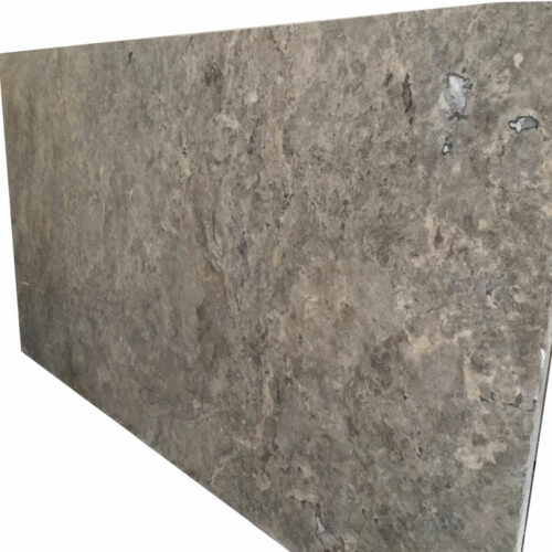 Silver Travertine Slab 9x6 Filled Honed Beige Cream Gray White Indoor Outdoor QDISurfaces