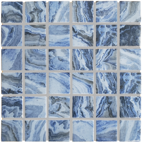 TROPICAL SEYCHELLES 2x2 Glass Mosaic Tile QDI Surfaces 2